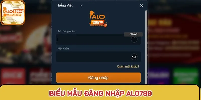 Biểu mẫu đăng nhập nhà cái