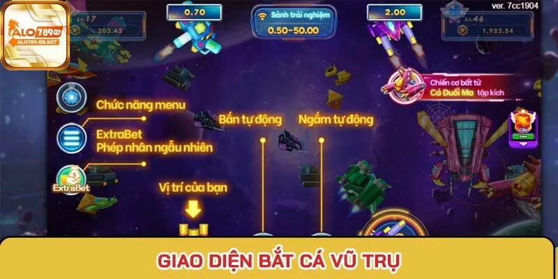 Giao diện Bắt cá vũ trụ
