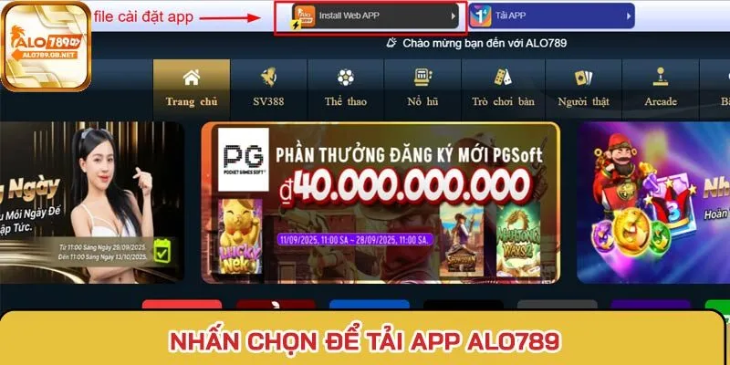 Nhấn “Install web app” để tải file cài đặt ứng dụng về thiết bị