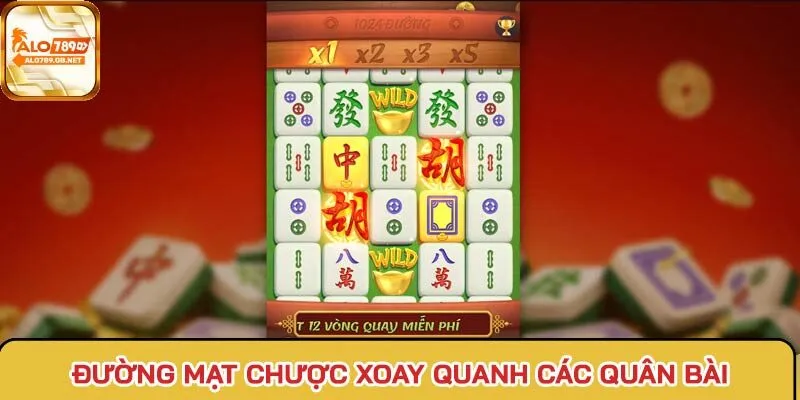 Nổ hũ Đường Mạt Chược thiết kế giao diện xoay quanh các quân bài mạt chược